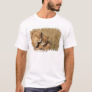 T-shirt Lions réservation de jeu d'Afrique, Kenya, Mara