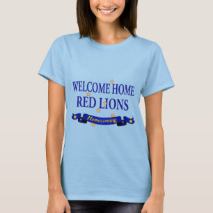 T-shirt Lions rouges à la maison bienvenus