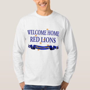 T-shirt Lions rouges à la maison bienvenus