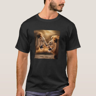 T-shirt Lions s'affrontant Amoureux des lions d'Afrique Ar