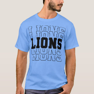 T-shirt Lions Spirit École Mascotte Jeu Jour Enseignant Je