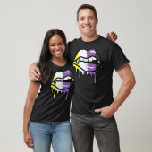 T-shirt Lip Bite Drift Non Binary Enby Pride Lgbt (Unisexe)