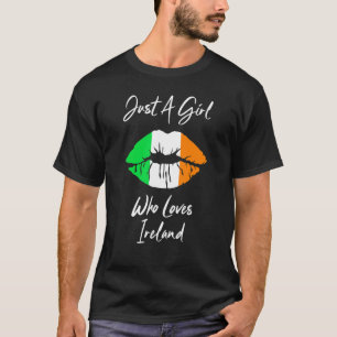 T-shirt Lip Femme's Girls Love Irish Flag Irlande