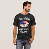 T-shirt Lips Mouth Love American Flag Atlanta (Devant entier)