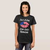 T-shirt Lips Mouth Love American Flag Richmond (Devant entier)