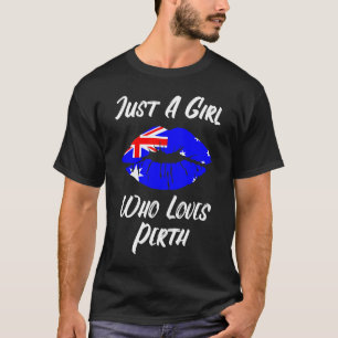 T-shirt Lips Mouth Love Australian Drapeau Perth