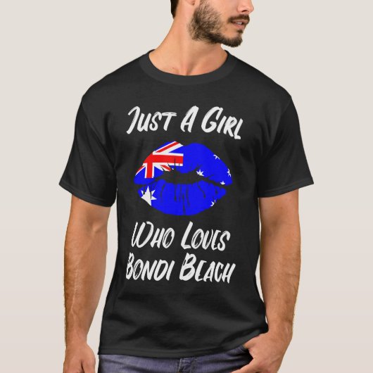 T-shirt Lips Mouth Love Australian Flag Alice Springs (Devant)