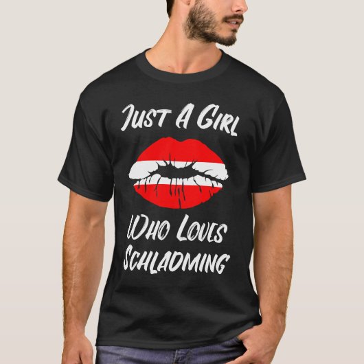 T-shirt Lips Mouth Love Austria Flag Schladming (Devant)