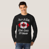 T-shirt Lips Mouth Love Canadian Flag Ottawa (Devant entier)