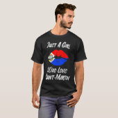 T-shirt Lips Mouth Love Flag St Maarten (Devant entier)