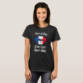 T-shirt Lips Mouth Love French Flag Saint Malo (Devant entier)