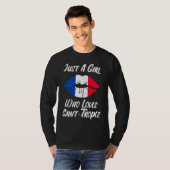 T-shirt Lips Mouth Love French Flag Saint Tropez (Devant entier)