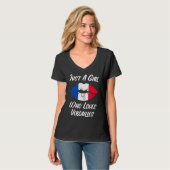 T-shirt Lips Mouth Love French Flag Versailles (Devant entier)