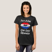 T-shirt Lips Mouth Love Holland Flag Groningen (Devant entier)