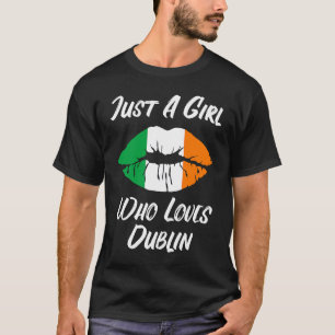 T-shirt Lips Mouth Love Irish Flag Dublin