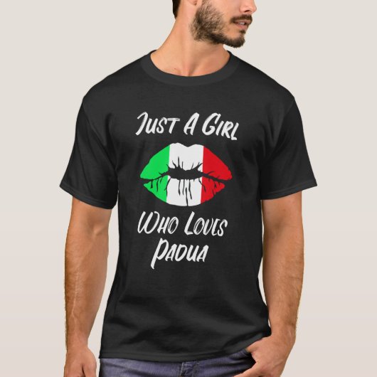 T-shirt Lips Mouth Love Italian Flag Padua (Devant)