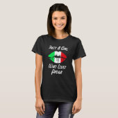 T-shirt Lips Mouth Love Italian Flag Padua (Devant entier)