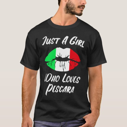 T-shirt Lips Mouth Love Italian Flag Pescara (Devant)