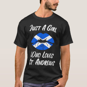 T-shirt Lips Mouth Love Scottish Flag St Andrews