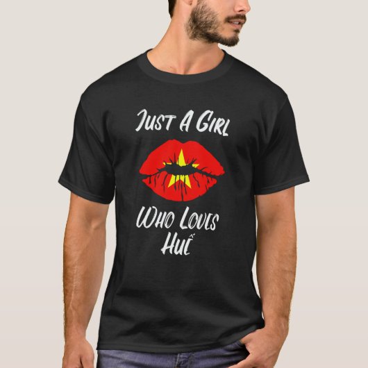 T-shirt Lips Mouth Love Vietnamese Flag Hue (Devant)