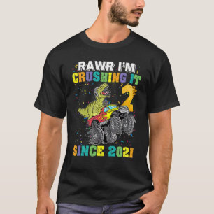 T-shirt Lique Crusher It T Rex Dinosaur Monster Truck_2