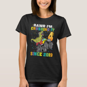 T-shirt Lique Crusher It T Rex Dinosaur Monster Truck_4