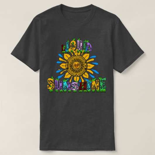T-shirt Liquid Sunshine Boho Hippie (Design devant)
