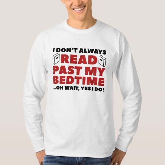 T-shirt Lire après l'heure du coucher (Devant)