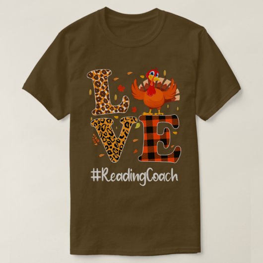 T-shirt Lire Coach Love Thanksgiving Leopard Turquie Aut (Design devant)