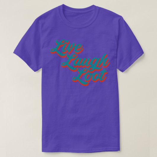 T-shirt Lire en direct Loot Porté Turquoise Orange (Design devant)