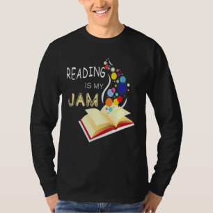 T-shirt Lire est mon jambon drôle J'aime lire des livres