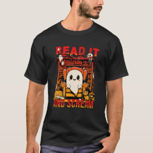 T-shirt Lire et crier Ghost Funny Haunted Livre Nook A