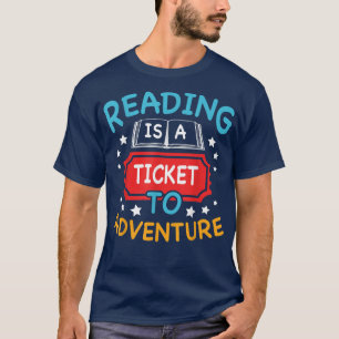 T-shirt Lire la bibliothèque d'aventures Étudiant livre Lo