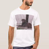 T-shirt Lire le laboratoire de chocolat LR pose (Devant)