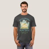 T-SHIRT LIRE LIVRES BOIRE CAFÉ (Devant entier)