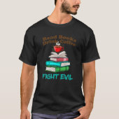 T-shirt Lire Livres Boire Café Fight Evel Bookworm Lire (Devant)