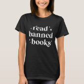 T-shirt Lire Livres interdits Lettres rétro (Devant)