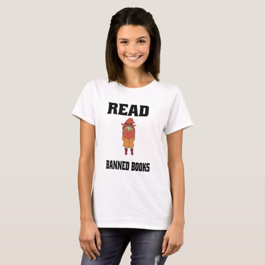 T-shirt Lire Livres interdits Sorcière adorable (Devant entier)