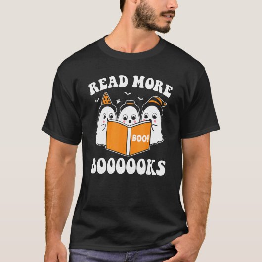 T-shirt Lire Plus Boooooooks Jote Ghost Lire Plus Booooooo (Devant)