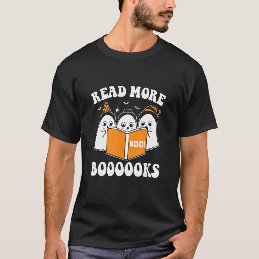 T-shirt Lire Plus Boooooooks Jote Ghost Lire Plus Booooooo (Devant)
