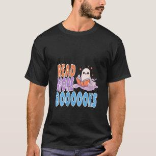T-shirt Lire plus Livre Halloween Funny Enseignant Ghost V