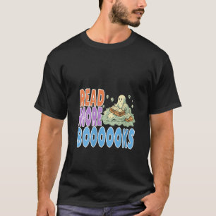 T-shirt Lire plus Livre Halloween Funny Enseignant Ghost V