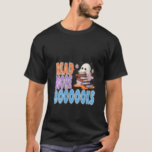 T-shirt Lire plus Livre Halloween Funny Enseignant Ghost V