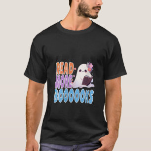 T-shirt Lire plus Livre Halloween Funny Enseignant Ghost V