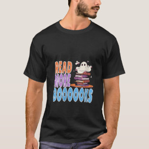 T-shirt Lire plus Livre Halloween Funny Enseignant Ghost V