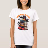 T-shirt Lire plus Livres Drôle Sorcière Casquette Éffrayan (Devant)