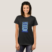 T-shirt Lire plus, s'inquiéter moins, bibliothèque de lect (Devant entier)
