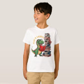 T-shirt Lire un saurus Dinosaure Drôle Lecture (Devant entier)