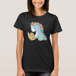 T-shirt Lire Unicorn Lire des livres Bibliothécaire Enseig
