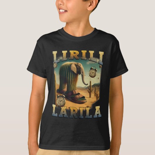 T-shirt Lirili Larila Funny Italien Brainrot meme (Devant)